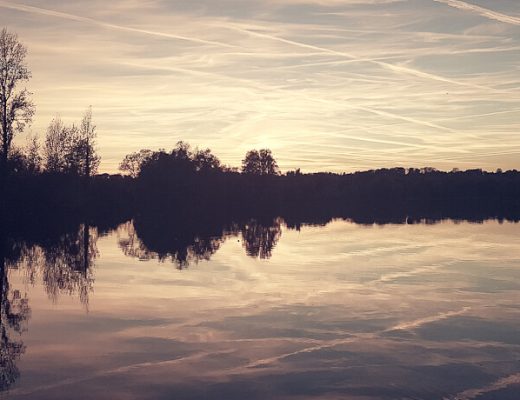 Sonnenuntergang an der Ruhr in Mülheim