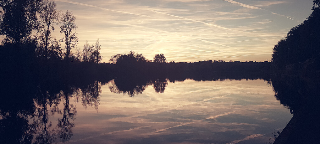 Sonnenuntergang an der Ruhr in Mülheim