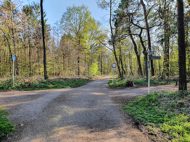 Wegkreuzung ohne Markierung