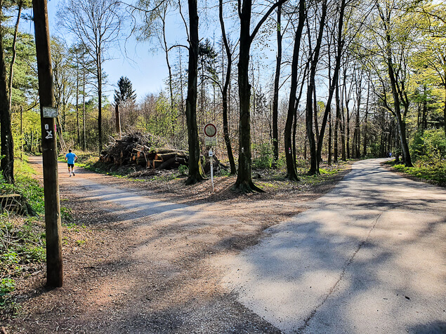 Wegkreuzung mit vielen Wandermarkierungen