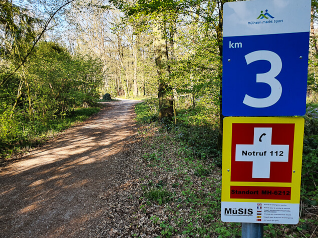 km-Angabe für die kleine Runde