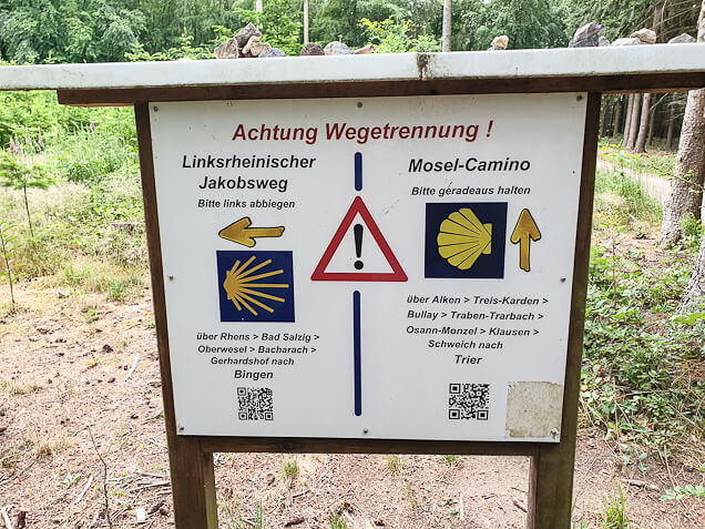 Wegtrennung Jakobswege