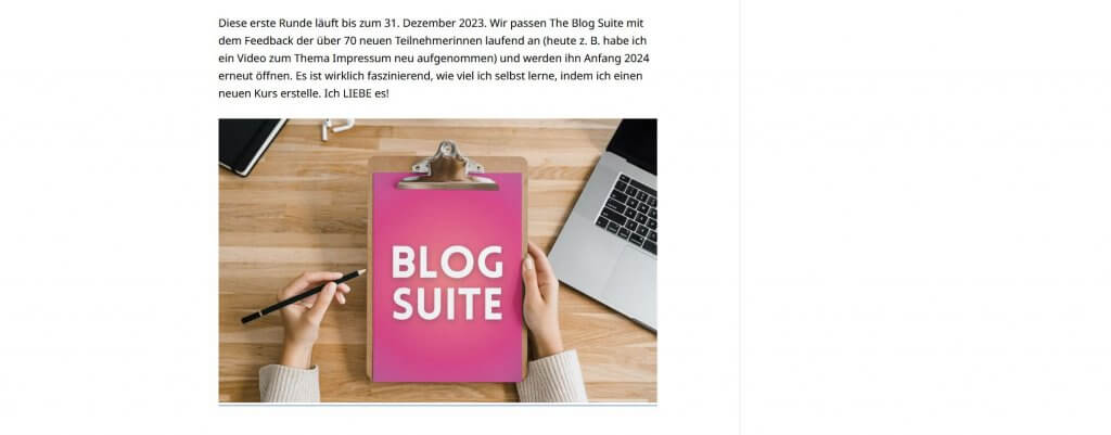 Symbolbild für den Blogkurs "The Blog Suite"