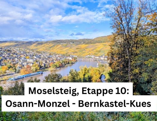 Moselsteig Etappe 10: Von Kesten bzw. Osann-Monzel bis Bernkastel-Kues.