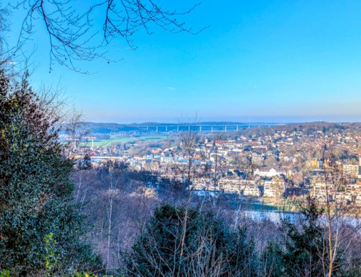 Panoramablick über Essen-Kettwig auf dem Kettwiger Panoramasteig Süd