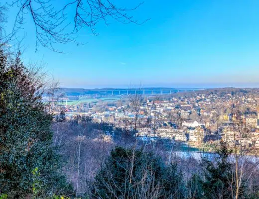 Panoramablick über Essen-Kettwig auf dem Kettwiger Panoramasteig Süd